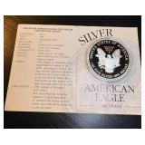 1996-P Proof Silver Eagle with Box & COA