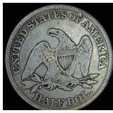 1860-P Seated Liberty Half Dollar, VG+/F, 303K Mintage