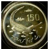 Proof 1976 Pakistan Silver Conservation 150 Rupees, 5,637 Minted, 1.125 OzT @ 92.5%, KM# 42, milk spots, Tough Find!