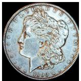 AU 1890-P Morgan Silver Dollar, Original Surfaces