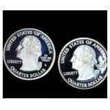 (2) 90% Silver ATB Quarters