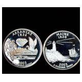 (2) 90% Silver ATB Quarters