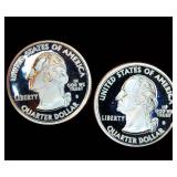 (2) 90% Silver ATB Quarters