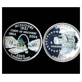 (2) 90% Silver ATB Quarters