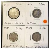 Collection of (4) Silver World Coins, .408 OzT ASW