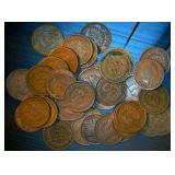 (40) Common Date Circulated Indianhead Pennies