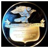 Janet Lynn 1972 Olympics Sterling Silver Medallion #24 Postmasters, .80 OzT @ .925 Fine, milk spots, tougher find