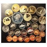 $9.33 FV Clad Proof Coinage, includes several tougher finds, pulled from sets