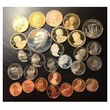 $9.33 FV Clad Proof Coinage, includes several tougher finds, pulled from sets