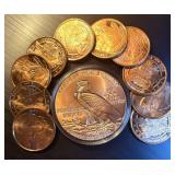 15 Oz of Gem Copper Bullion Rounds
