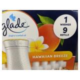 Glade PlugIns Scented Oil Kit in Hawaiian Breeze, 1 Warmer + 9 Refills - Brand New