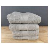 4 Threshold Hand Towels Light Gray - 16 x 28 in - Brand New