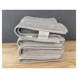 4 Threshold Hand Towels Light Gray - 16 x 28 in - Brand New