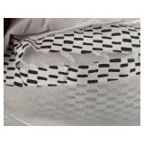 Room Essentials Reversible Microfiber Comforter & Sheet 7 Piece Set Queen Black and White