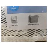 Room Essentials Reversible Microfiber Comforter & Sheet 7 Piece Set Queen Black and White