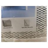 Room Essentials Reversible Microfiber Comforter & Sheet 7 Piece Set Queen Black and White