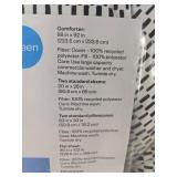 Room Essentials Reversible Microfiber Comforter & Sheet 7 Piece Set Queen Black and White