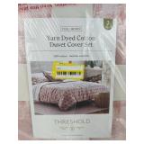 Threshold Yarn Dyed Cotton Duvet Cover Set - Full/Queen - Brand New *A