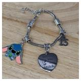 Disney Stitch Charm Bracelet - Brand New