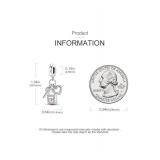 S925 Sterling Silver Charm - Heart & Lock & Key - Always Forever - Brand New