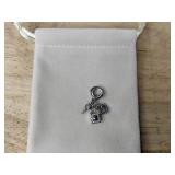 S925 Sterling Silver Charm - Heart & Lock & Key - Always Forever - Brand New