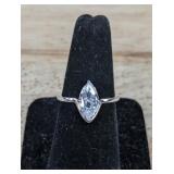 Pavoi 14K Gold Plated Marquise CZ Ring Size 8.5 - Brand New