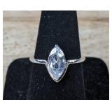 Pavoi 14K Gold Plated Marquise CZ Ring Size 8.5 - Brand New