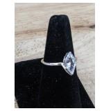 Pavoi 14K Gold Plated Marquise CZ Ring Size 8.5 - Brand New