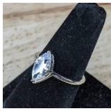 Pavoi 14K Gold Plated Marquise CZ Ring Size 8.5 - Brand New