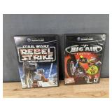 5 Nintendo GameCube Games - Star Wars Rebel Strike Rogue Squadron II, Big Air Freestyle, Super Smash Bros. Melee, NBA Live 2003, and Luigi