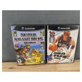 5 Nintendo GameCube Games - Star Wars Rebel Strike Rogue Squadron II, Big Air Freestyle, Super Smash Bros. Melee, NBA Live 2003, and Luigi