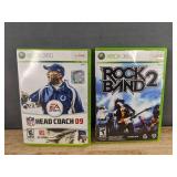 9 Xbox 360 Games - Rock Band 2, NFL Head Coach, Mafia II, Left 4 Dead *C
