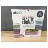 10 Ello Plastic Meal Prep 3.7 Cup Containers - Brand New