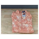 Real Life 1/2 Zip LS UV Top Orange Size L Retail $34.99 - Brand New