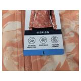 Real Life 1/2 Zip LS UV Top Orange Size L Retail $34.99 - Brand New