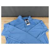 Reel Life 1/2 Zip Long Sleeve Blue Pullover, Women