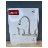 Pfister Ladera Double Handle Deck Mount Standard Kitchen Faucet with Optional Side Sprayer in Spot Defense Stainless Steel - Brand New *A