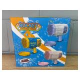 Pink Rocket Bubble Toy Gun, 69 Hole Foaming - Brand New *P