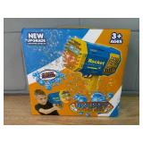 Pink Rocket Bubble Toy Gun, 69 Hole Foaming - Brand New *P