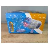 Pink Rocket Bubble Toy Gun, 69 Hole Foaming - Brand New *P