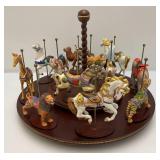 EST. $250.00-$500.00 Franklin Mint Treasury Of The Carousel Collectible With 12 Animals