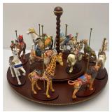 EST. $250.00-$500.00 Franklin Mint Treasury Of The Carousel Collectible With 12 Animals