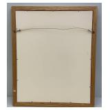 25" x 30 1/2" Framed Behind Glass Pencil Signed David Maas Print "Misty Morning Revisited Pheasants" Limited 1153/1200