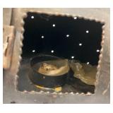 Vintage Tin Metal Cat Outdoor Décor Lantern 13" x 18" To Tip Of Tail