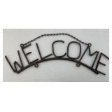 Decorative Metal Outdoor Welcome Sign 13"