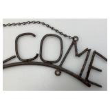 Decorative Metal Outdoor Welcome Sign 13"