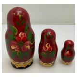 Vintage Hand Painted Wood Russian Nesting Dolls And More