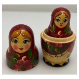 Vintage Hand Painted Wood Russian Nesting Dolls And More