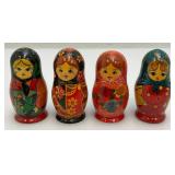 Vintage Hand Painted Wood Russian Nesting Dolls And More