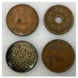 Misc. Japanese Wartime Collectibles Including Navy Name Bands Some Have English With Japanese Writing Underneath